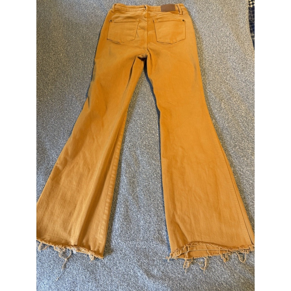 Judy Blue Jeans Womens 29x30 (9)Marigold High Waist Tummy Control Flare Raw Hem - Picture 9 of 11